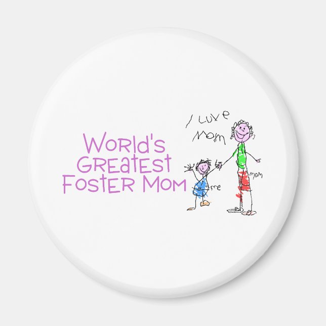 Weltbeste Foster-Mama Magnet (Vorne)