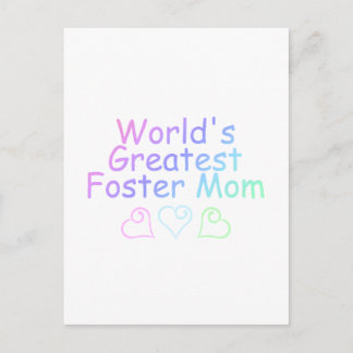 Weltbeste Foster-Mama (Pastel) Postkarte