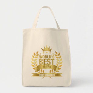 Weltbeste Freunde Gold Tragetasche