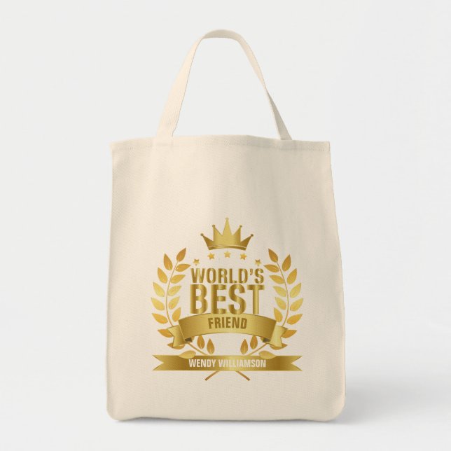 Weltbeste Freunde Gold Tragetasche (Vorne)