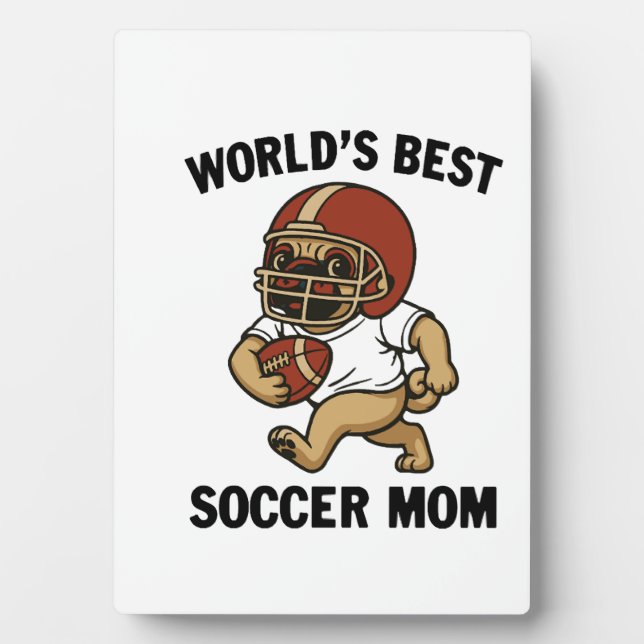 WELTBEste FUSSBALLMUTTER - PUg-Spielerin Fotoplatte (Vorderseite)