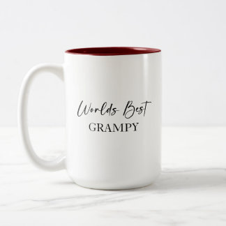 Weltbeste Grampie und am liebsten personalisierte  Zweifarbige Tasse
