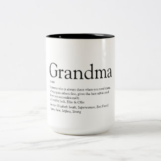 Weltbeste Großmutter-Großmutter-Definition Zweifarbige Tasse