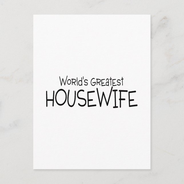 Weltbeste Hausfrau Postkarte (Vorderseite)