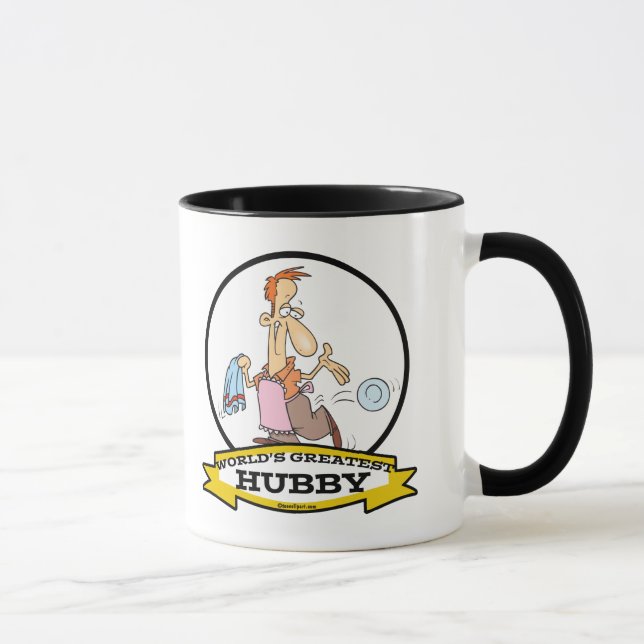 WELTBESTE HUBBY MEN CARTOON TASSE (Rechts)