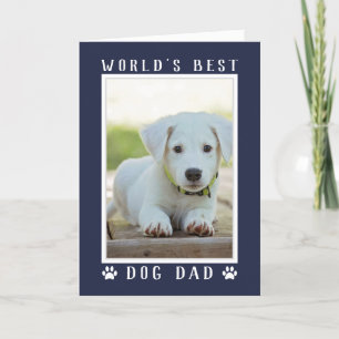 Weltbeste Hunde Vater Foto Navy Blue Geburtstag Karte