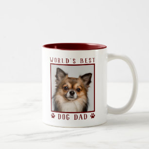 Weltbeste Hunde-Vater-Pfoten Prints Pet Foto Burgu Zweifarbige Tasse