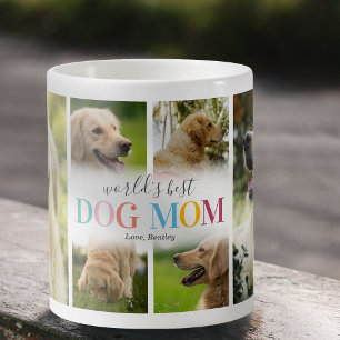 Weltbeste Hundemutter-Foto-Collage Kaffeetasse