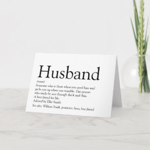 Weltbeste Husband-Definition Karte