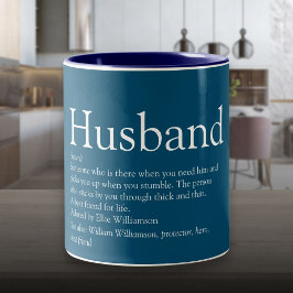 Weltbeste Husband-Definition Zweifarbige Tasse
