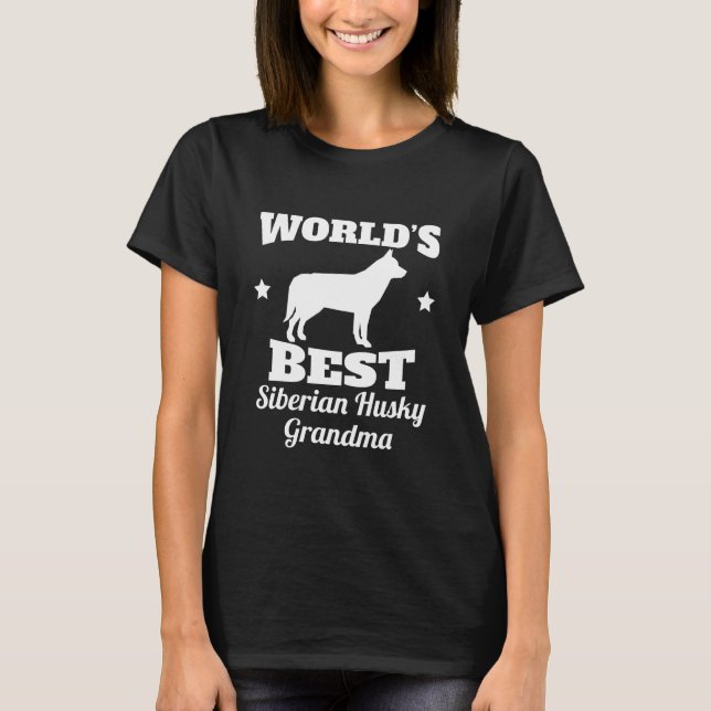 Weltbeste Husky-Großmutter T-Shirt (Vorderseite)