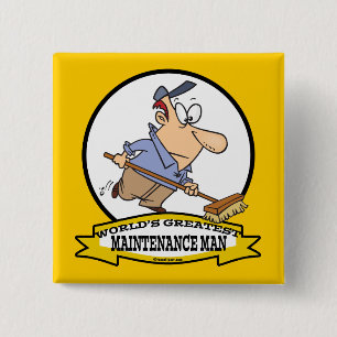 WELTBESTE INSTANDHALTUNG CARTOON BUTTON