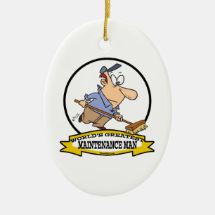 WELTBESTE INSTANDHALTUNG CARTOON KERAMIK ORNAMENT