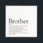 Weltbeste je Bruder, Hermanodefinition Serviette<br><div class="desc">Personalisieren Sie für Ihren speziellen Bruder oder Hermano (groß oder klein),  um ein einzigartiges Geschenk zu schaffen. Ein perfekter Weg,  um ihm zu zeigen,  wie phantastisch er ist jeden Tag. von Thisisnotme© entwickelt</div>