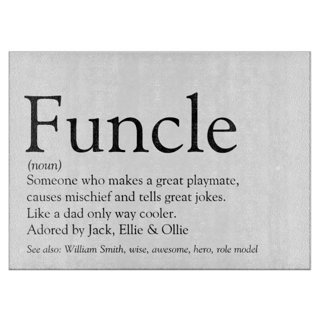 Weltbeste jemals funktionierende, Onkel-moderne De Schneidebrett (Vorderseite)