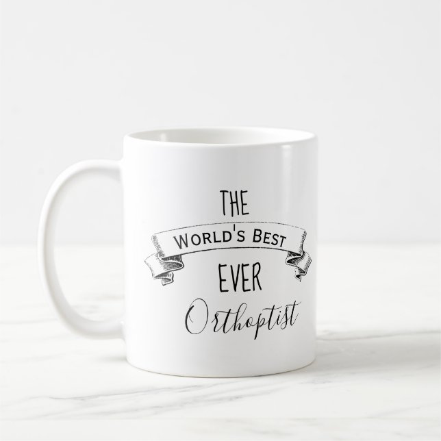 Weltbeste jemals Personalisierte Orthoptist Kaffeetasse (Links)