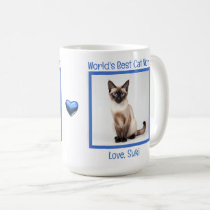 Weltbeste Katzen-Mama personalize (Siam) Kaffeetasse