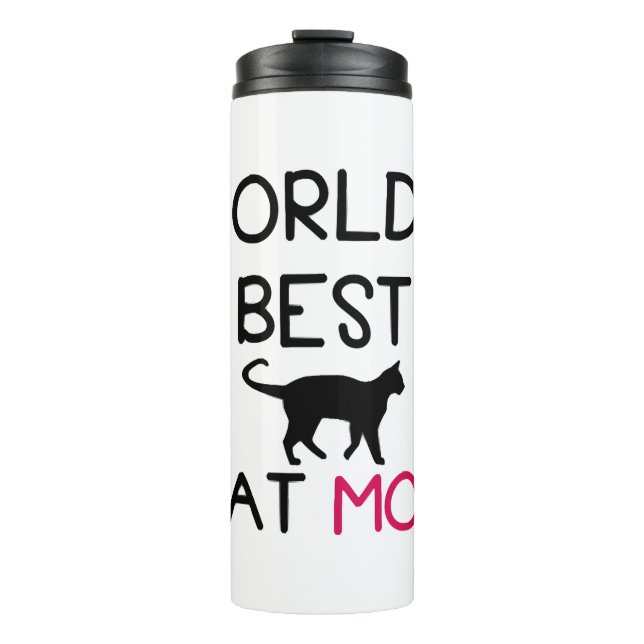 weltbeste Katzenmutter Thermosbecher (Vorderseite)