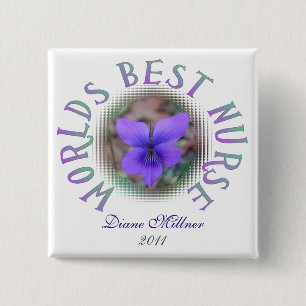 Weltbeste Krankenschwester-personalisierter Knopf Button