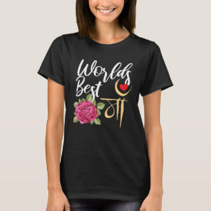Weltbeste Maa Hindi Rose Mütter Tag T-Shirt