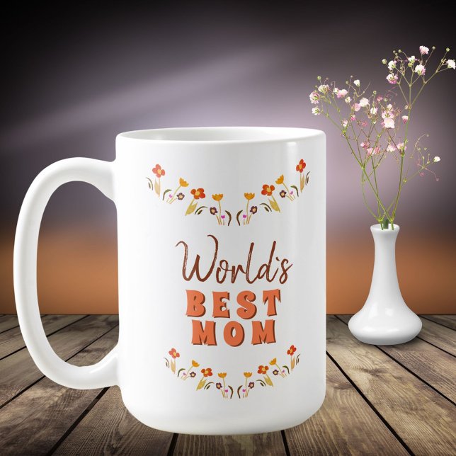 Weltbeste Mama Blume Blumenmüttertag Kaffeetasse (Von Creator hochgeladen)