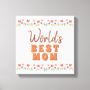 Weltbeste Mama Blume Blumenmüttertag Leinwanddruck
