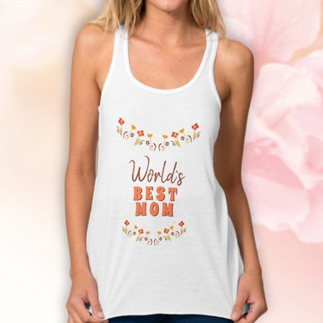 Weltbeste Mama Blume Blumenmüttertag Tank Top (Von Creator hochgeladen)