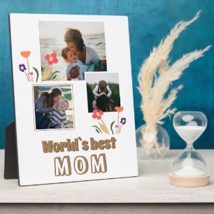 Weltbeste Mama Blume Muttertag 3 Foto Fotoplatte