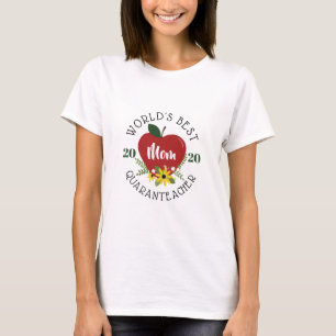 Weltbeste Mama der Quaranlehrer Red Apple T-Shirt
