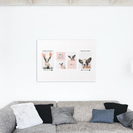 Weltbeste Mama für Hunde | Collage Foto | Pastellr Leinwanddruck