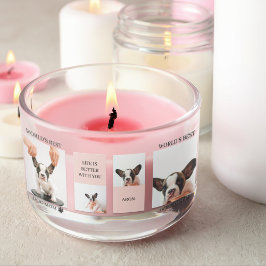 Weltbeste Mama für Hunde | Collage Foto | Pastellr Rechteckiger Aufkleber