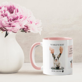 Weltbeste Mama für Hunde | Collage Foto | Pastellr Tasse