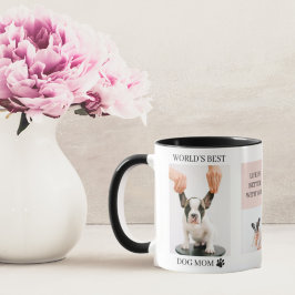 Weltbeste Mama für Hunde | Collage Foto | Pastellr Tasse
