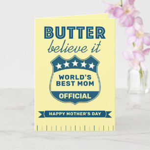 Weltbeste Mama Lustiger Butter-Stick Muttertag Karte