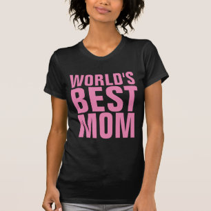 WELTBESTE MAMA, PINK & SCHWARZE T - Shirt
