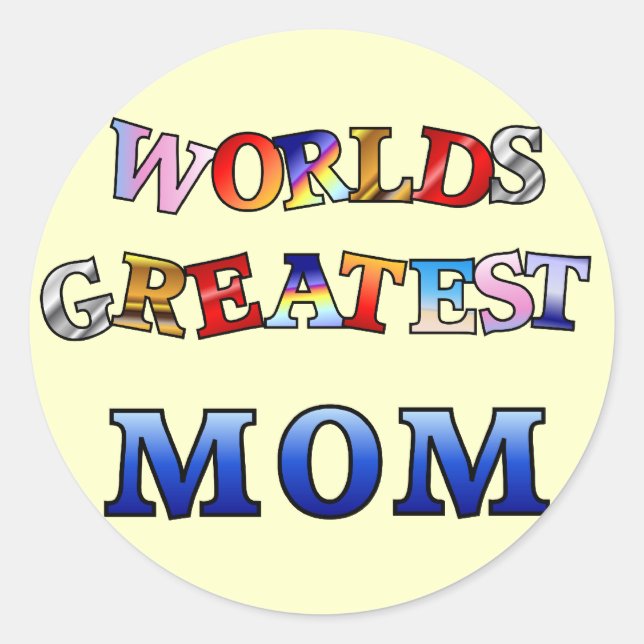 Weltbeste Mama Runder Aufkleber (Vorderseite)