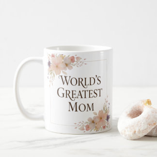 Weltbeste-Mama-Tasse | Florale Keramik-Kaffeetasse Kaffeetasse