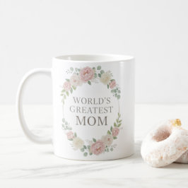 Weltbeste Mama Tasse | Floraler Kranz Keramik