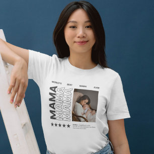 Weltbeste Mama-Typografie und individuelles Foto T-Shirt