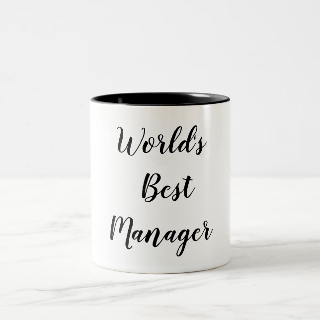 Weltbeste Manager-Tasse Zweifarbige Tasse (Mittel)