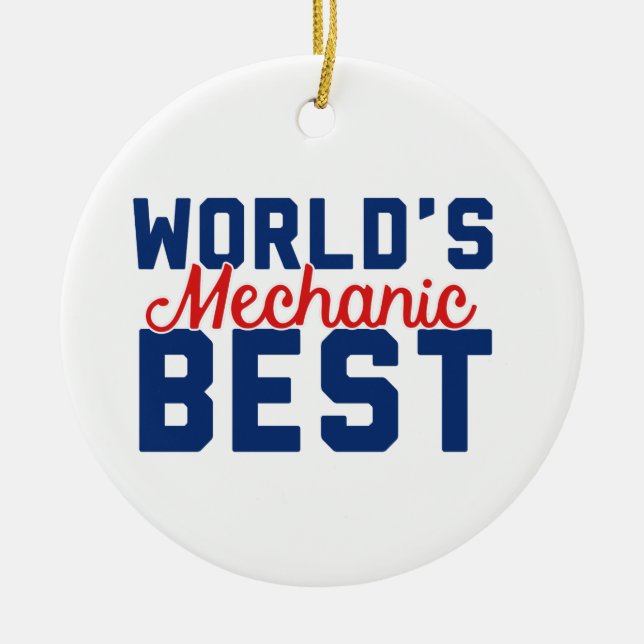Weltbeste Mechanik Keramikornament (Vorne)