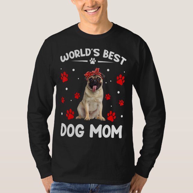 Weltbeste Mops-Hunde-Mama Sonniger Muttertag T-Shirt (Vorderseite)