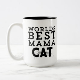 Weltbeste Mutter Cat Zweifarbige Tasse