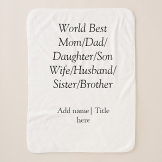 Weltbeste Mutter Ehemann Ehefrau Papa Tochter Sohn Sherpadecke