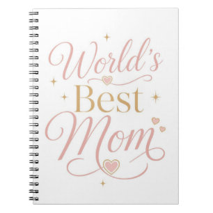 Weltbeste Mutter Elegante Pink-Gold-Typografie Notizblock