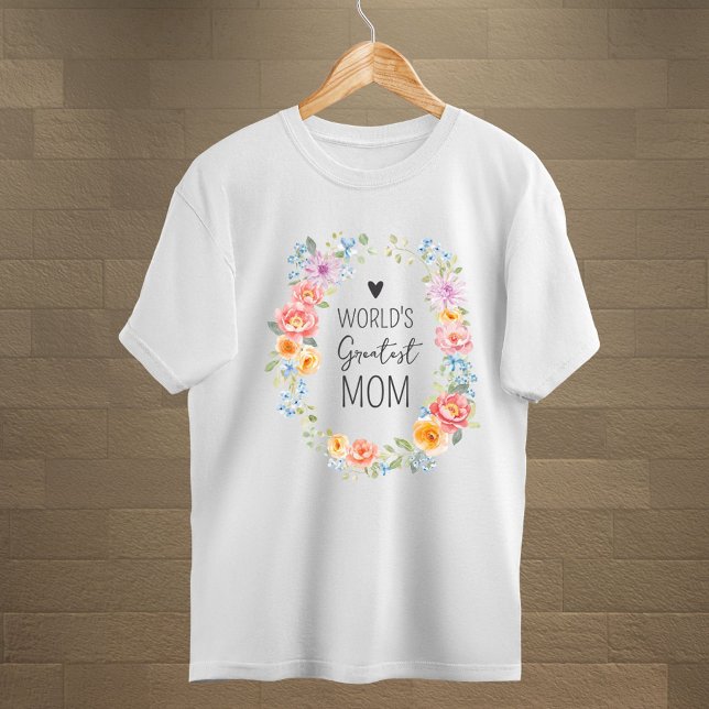 Weltbeste Mutter Farbige Florale Muttertag T-Shirt (Von Creator hochgeladen)