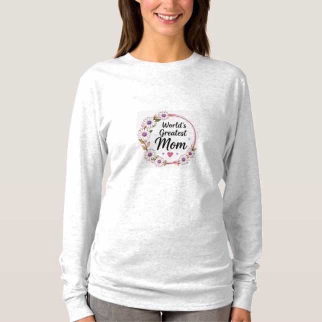 Weltbeste-Mutter-Gänseblümchen-Kranz T-Shirt (Vorderseite)