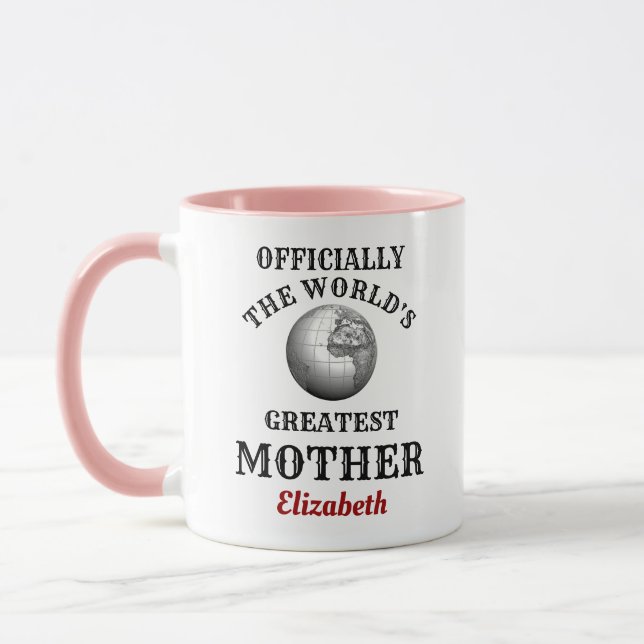 Weltbeste Mutter Name Mumm hinzufügen Tasse (Links)