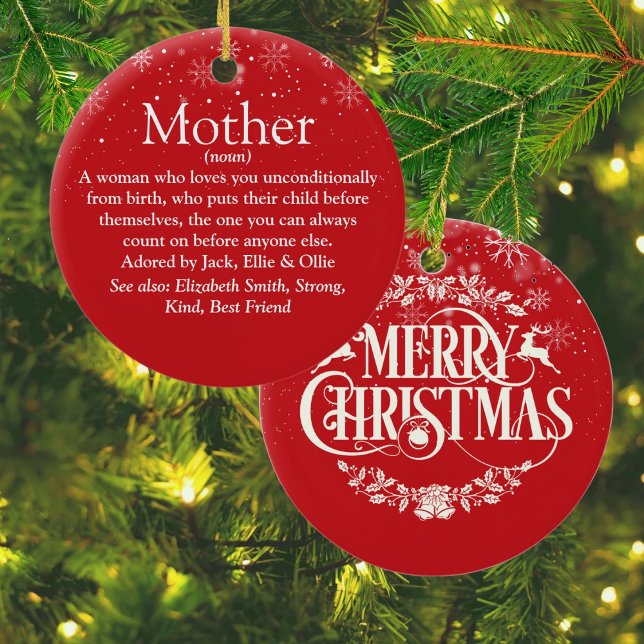 Weltbeste Muttersprache aller Mamas - Muttersprach Keramik Ornament (World's Best Ever Mom Mum Mother Definition Ceramic Ornament)