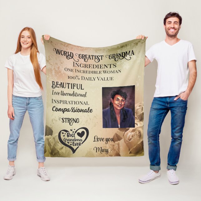 WeltBeste Oma Fleece Blanket (Beispiel)